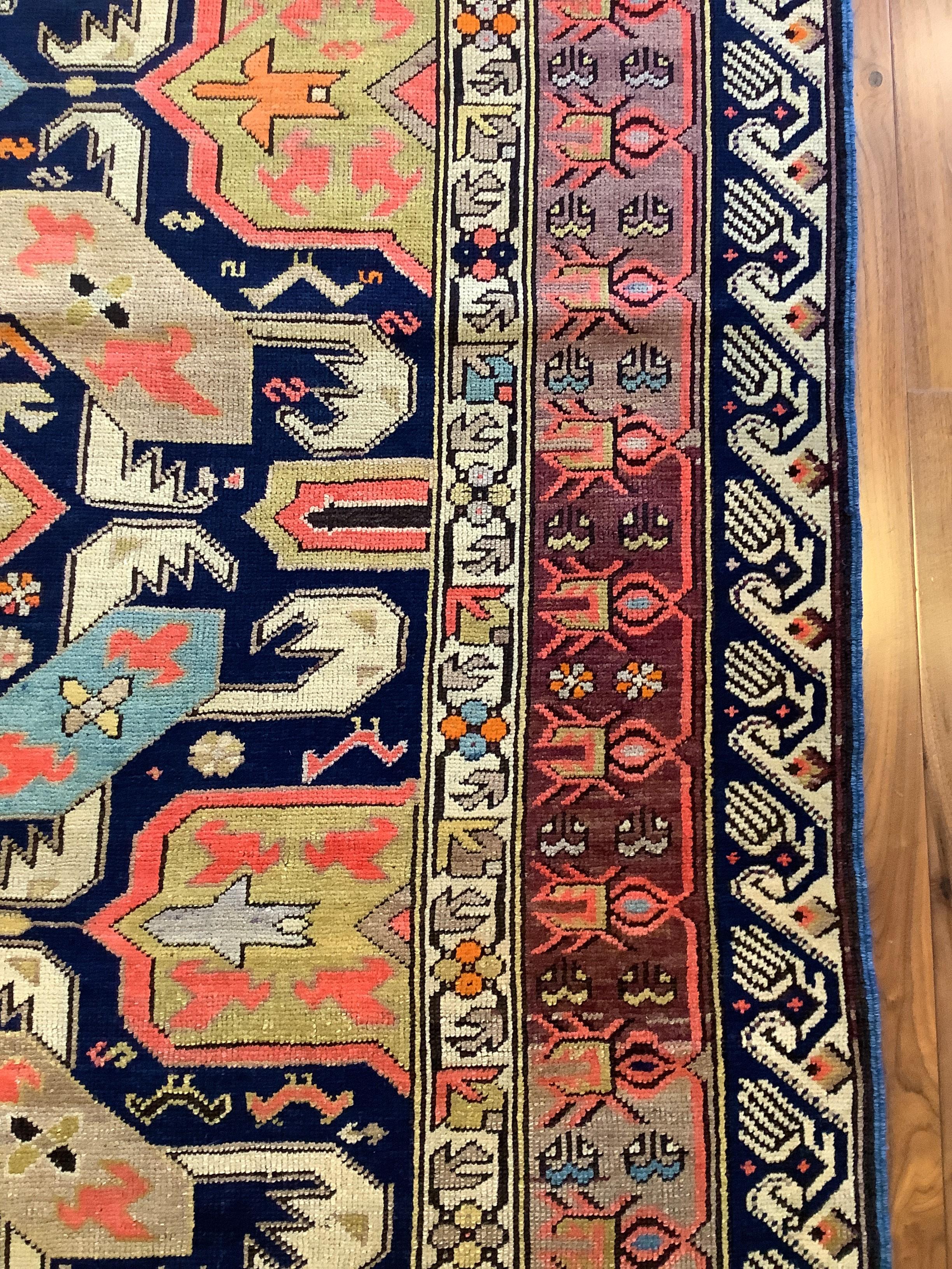19th Century Rare Karabagh Gallery Carpet For Sale 8