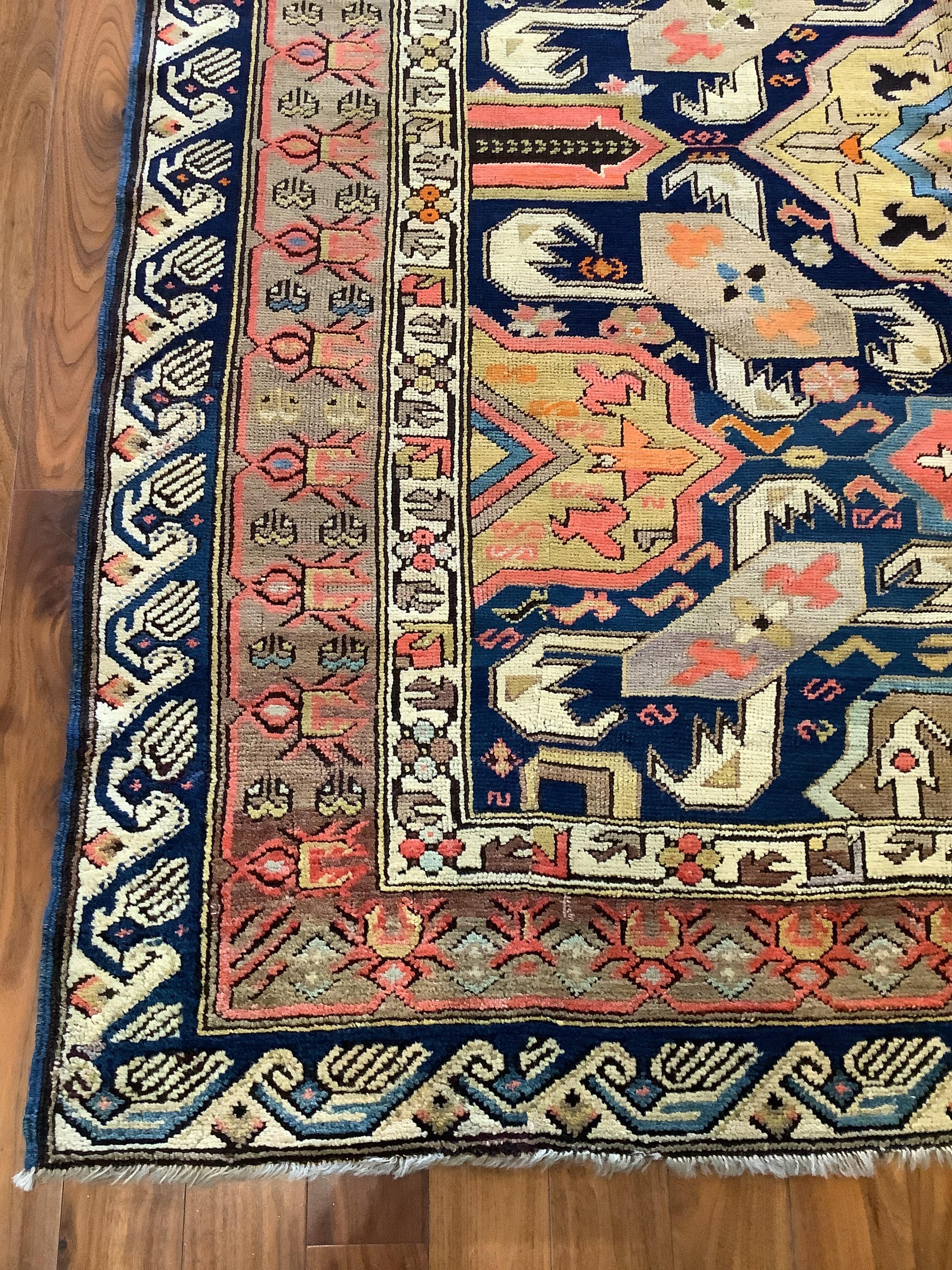 19th Century Rare Karabagh Gallery Carpet For Sale 11