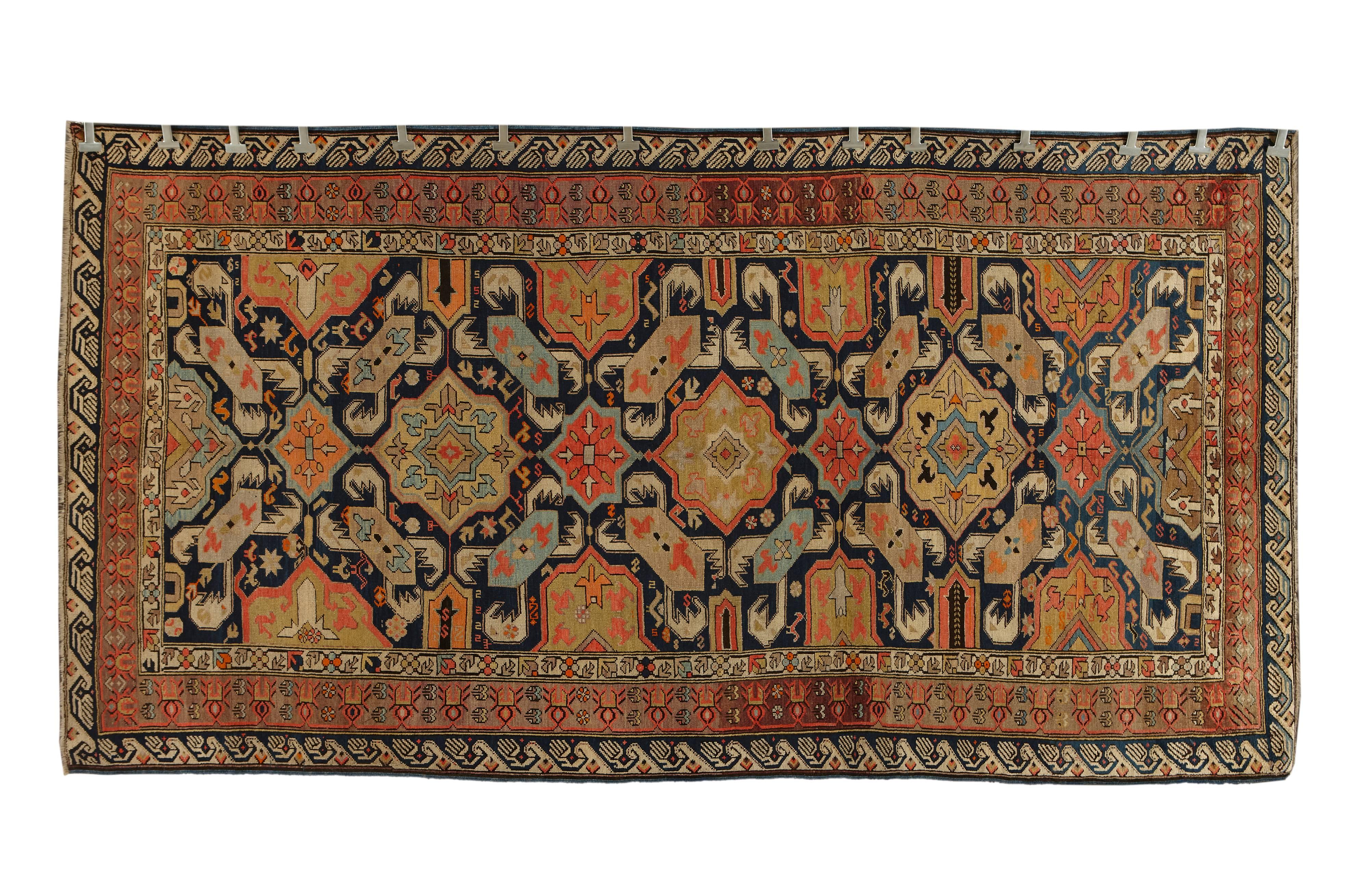 19th Century Rare Karabagh Gallery Carpet In Excellent Condition For Sale In Beirut, LB