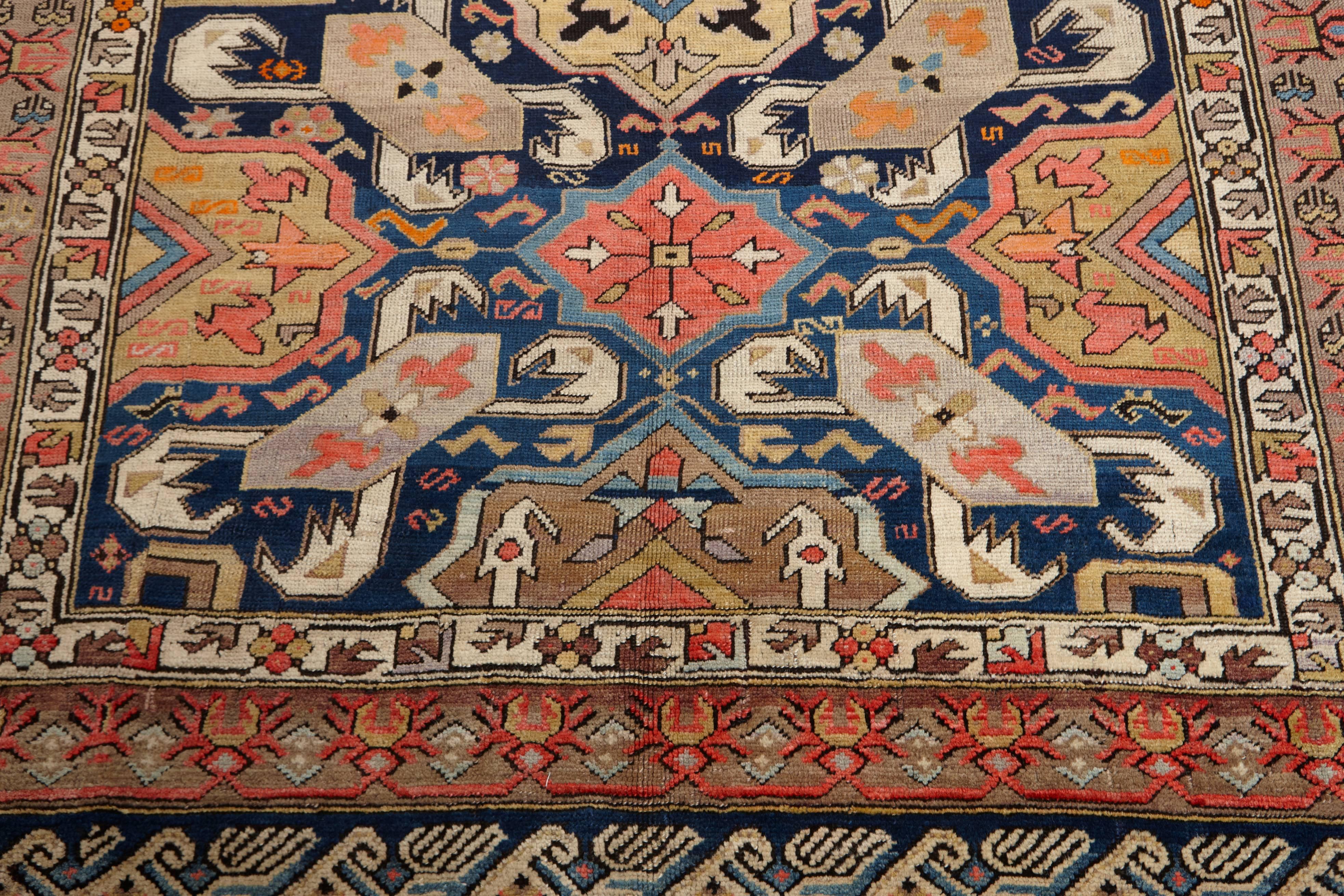 Wool 19th Century Rare Karabagh Gallery Carpet For Sale