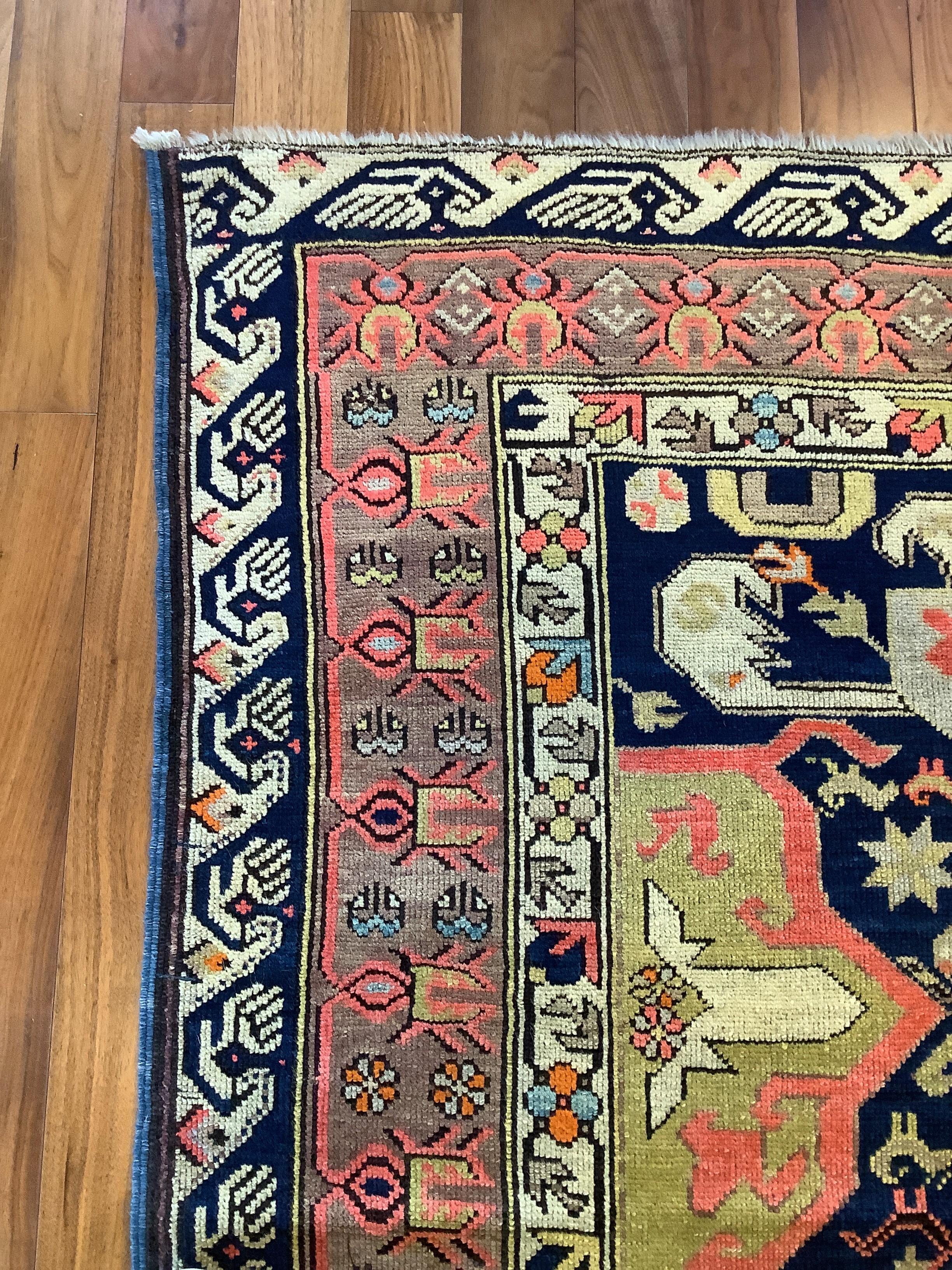 19th Century Rare Karabagh Gallery Carpet For Sale 1