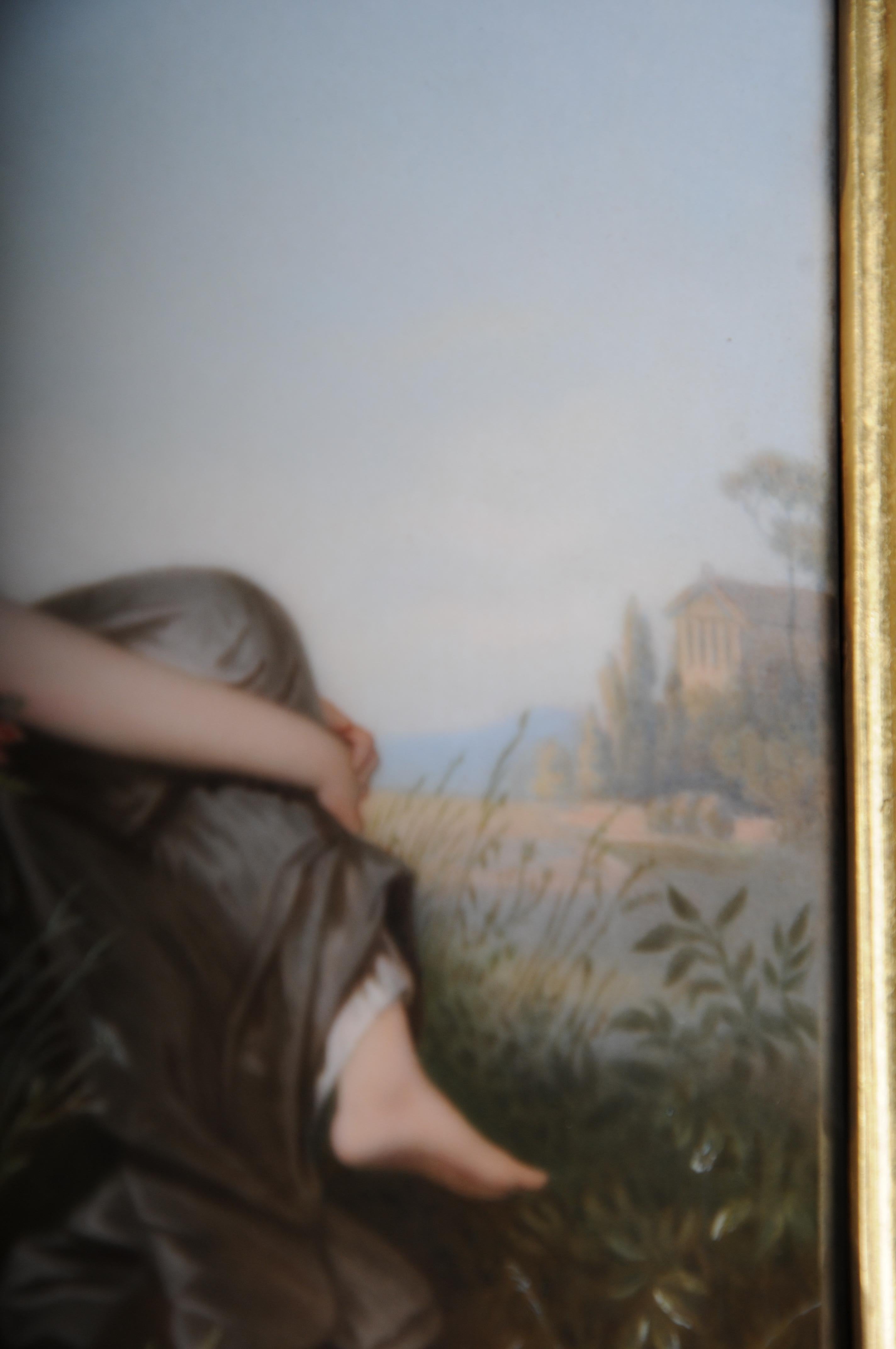 19th Century RARE KPM Berlin porcelain plaque, Carl Meinelt For Sale 8