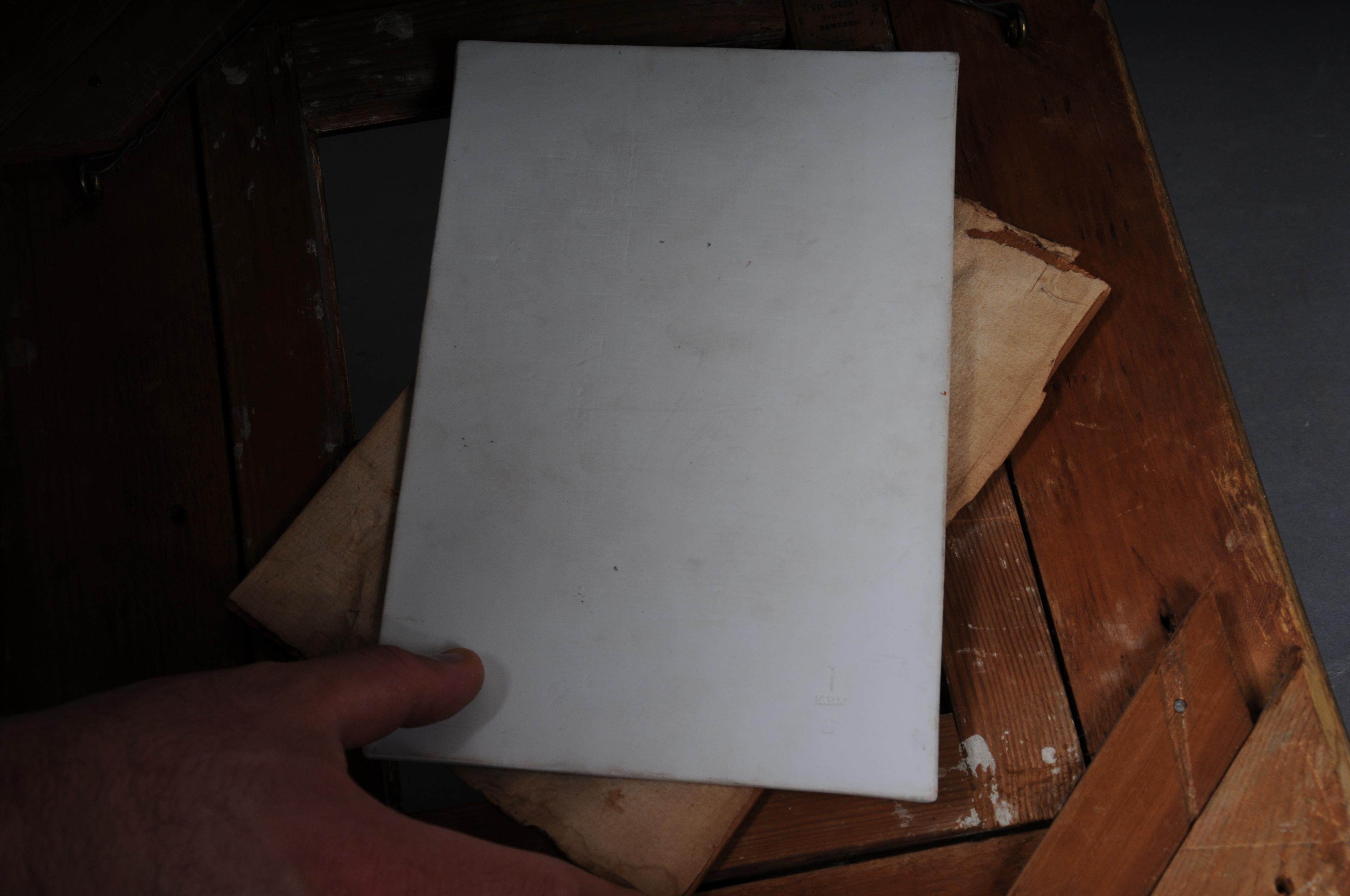 19th Century RARE KPM Berlin porcelain plaque, Carl Meinelt For Sale 12