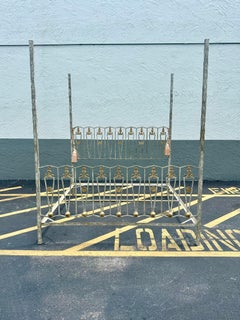 19th Century Rare Neoclassical Style Iron King Poster Bed