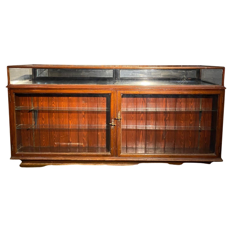 Rare vitrine de bijouterie victorienne du 19ème siècle en acajou En ...