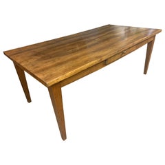 19th Century Rare Wide Antique Walnut Table