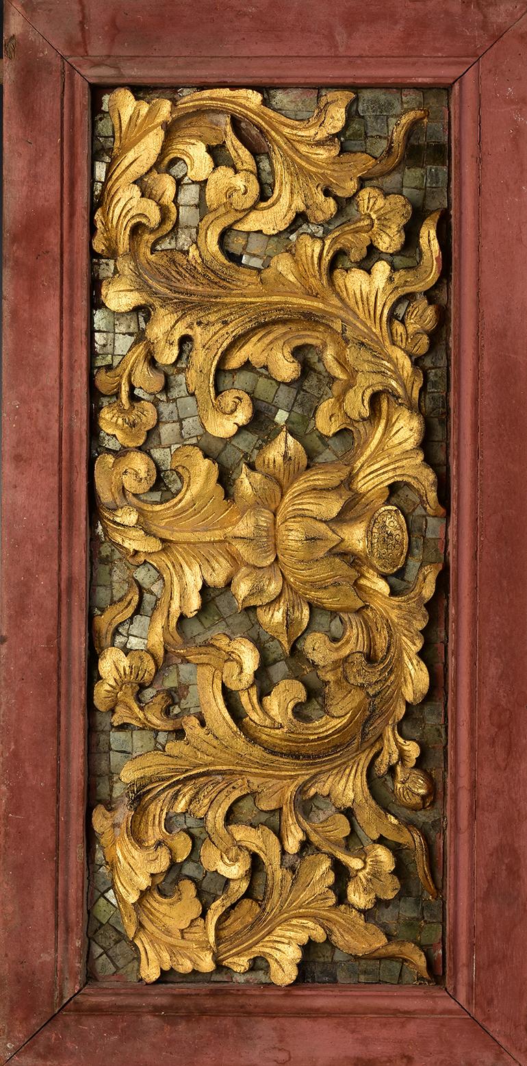 thai carved wood panels