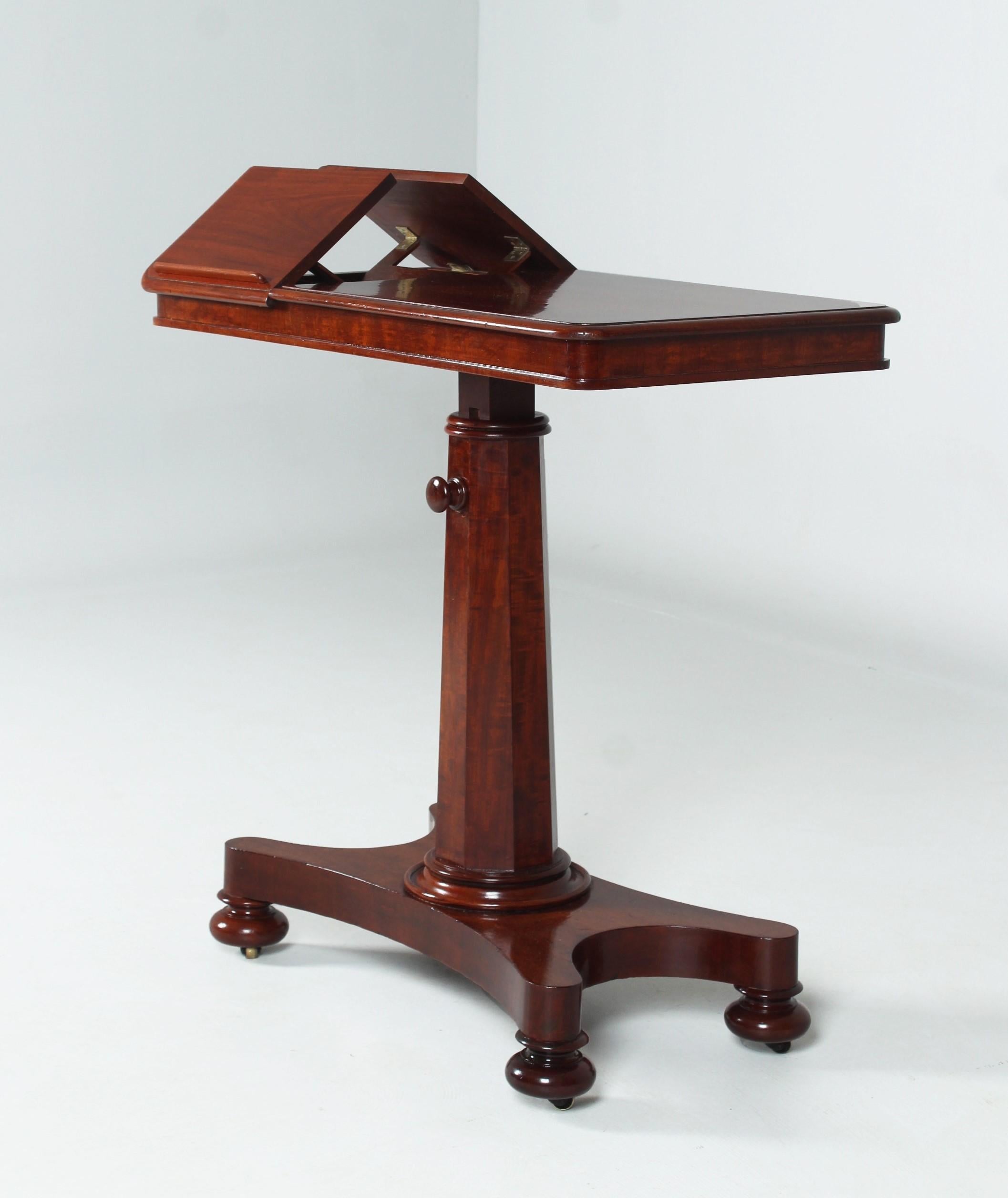 19th Century Reading Table, Bedtable, High-Adjustable, England, Victorian c 1870 For Sale 1