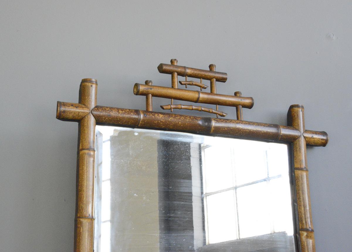 Victorian 19th Century Real Bamboo Dressing Room Mirror