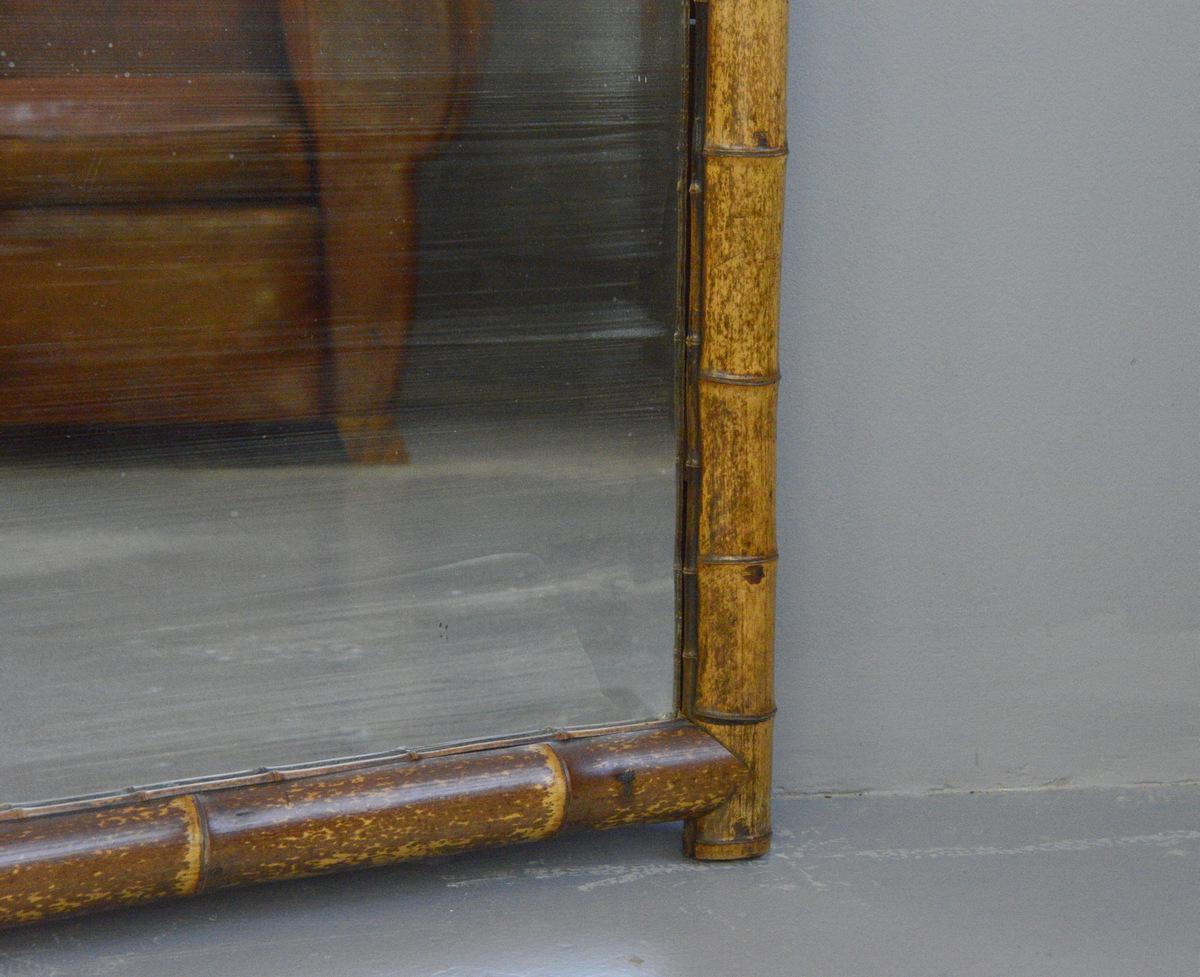 French 19th Century Real Bamboo Dressing Room Mirror