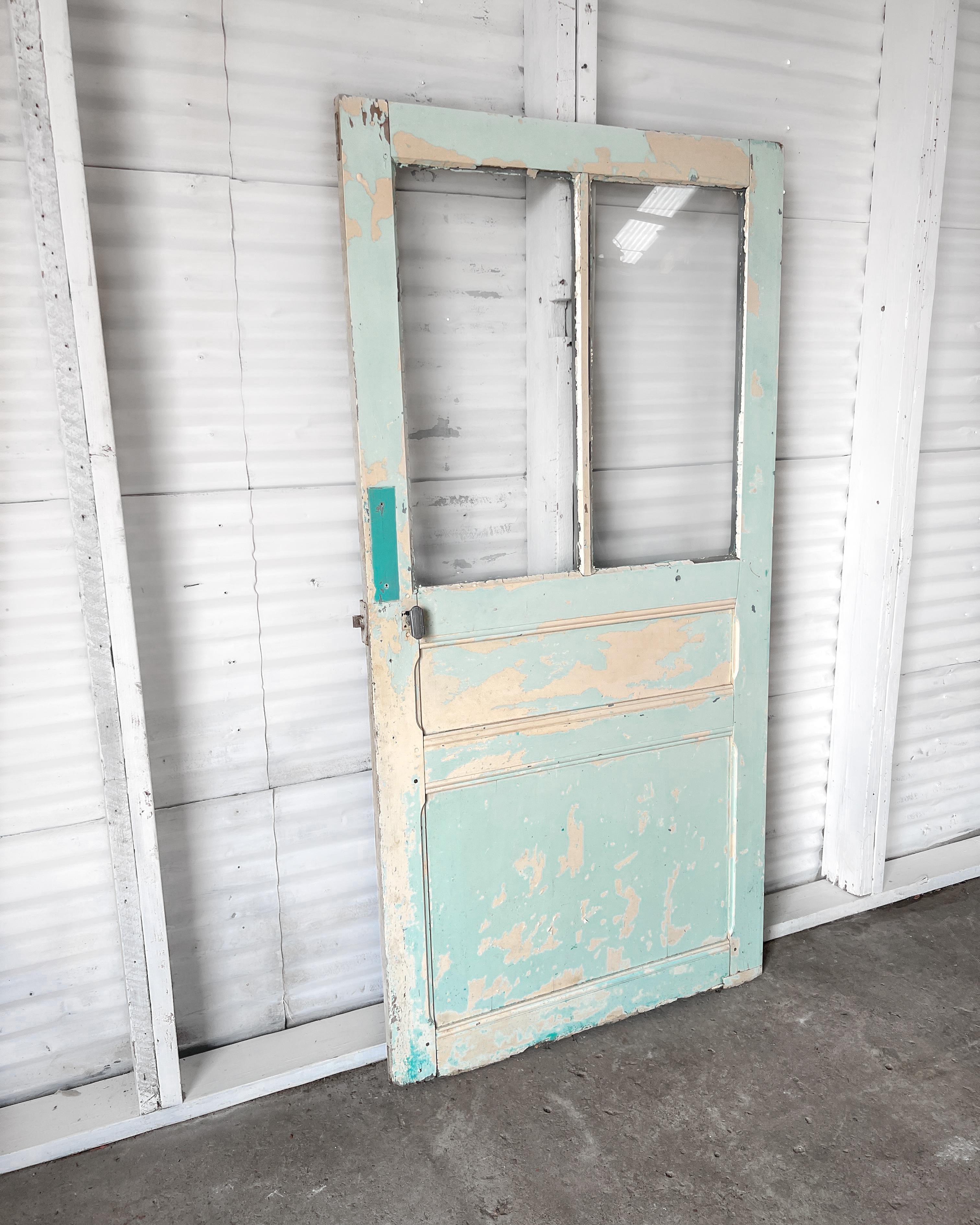 19th Century Reclaimed 2-Lite French Door For Sale 6