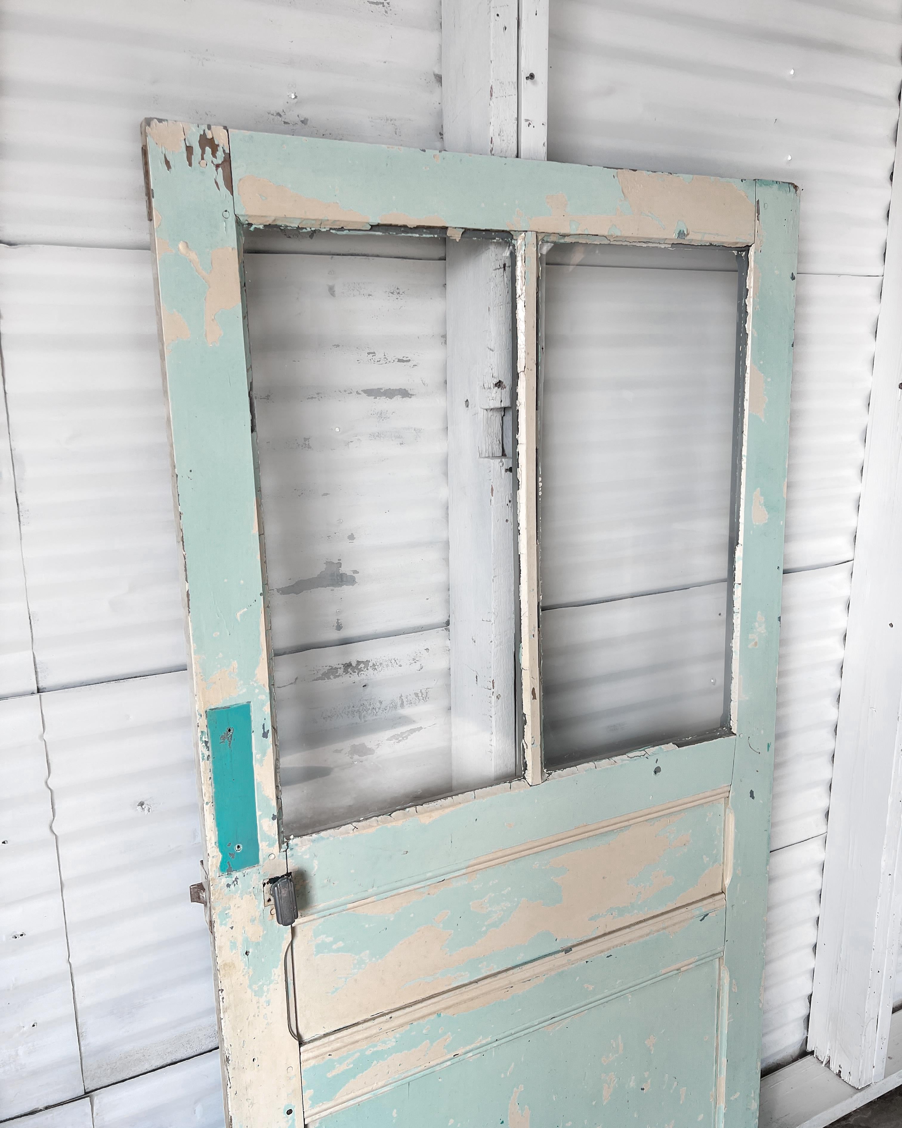 19th Century Reclaimed 2-Lite French Door For Sale 7
