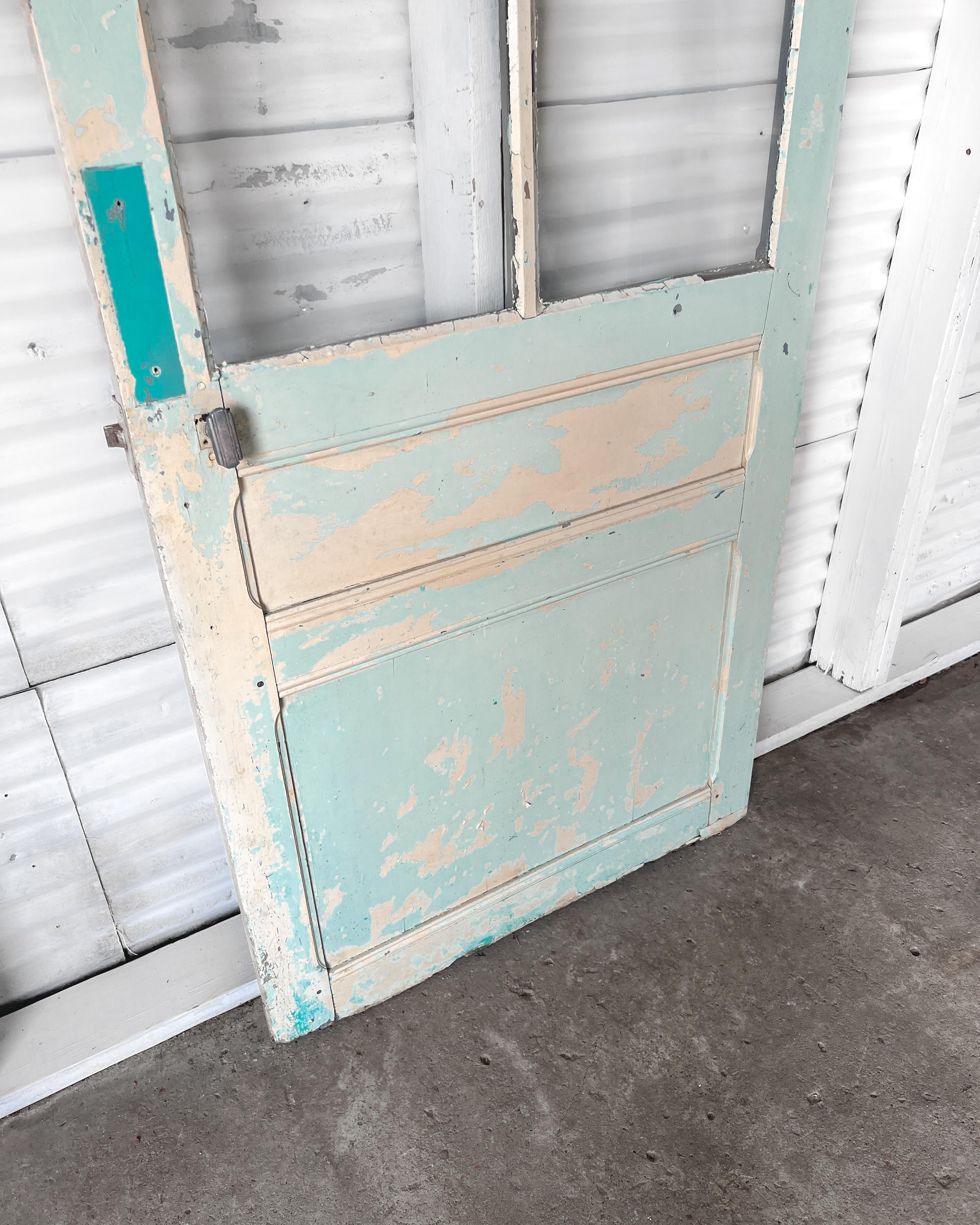 19th Century Reclaimed 2-Lite French Door For Sale 9