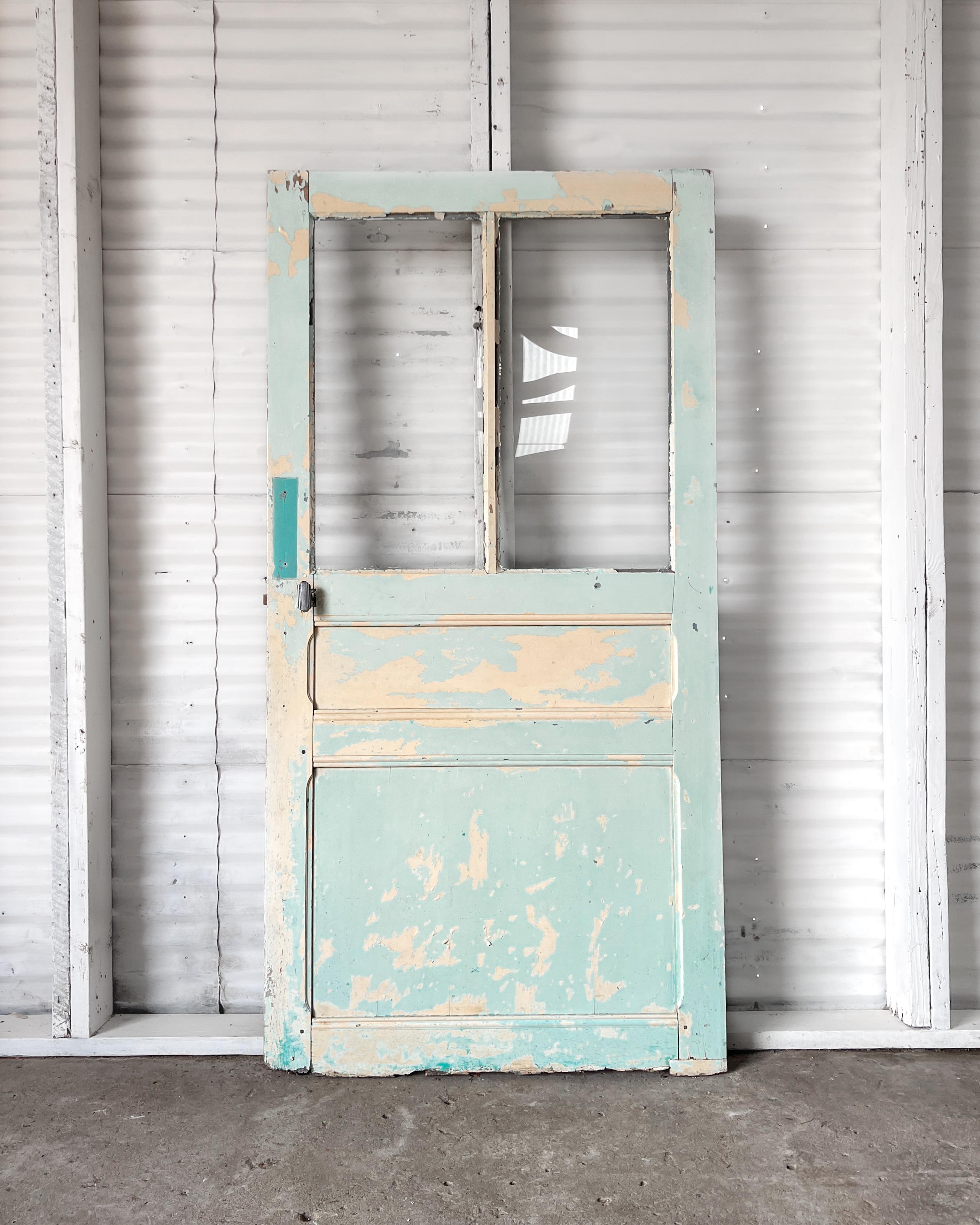 19th Century Reclaimed 2-Lite French Door For Sale 5