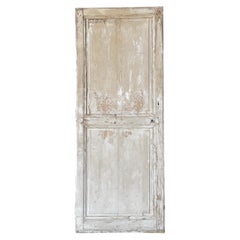 19th Century Reclaimed 2-Panel French Door with Weathered Paint