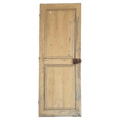 19th Century Reclaimed 2-Panel French Wardrobe Door with Yellow Paint