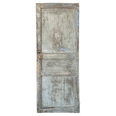 19th Century Reclaimed 3-Panel French Door with Layered Paint