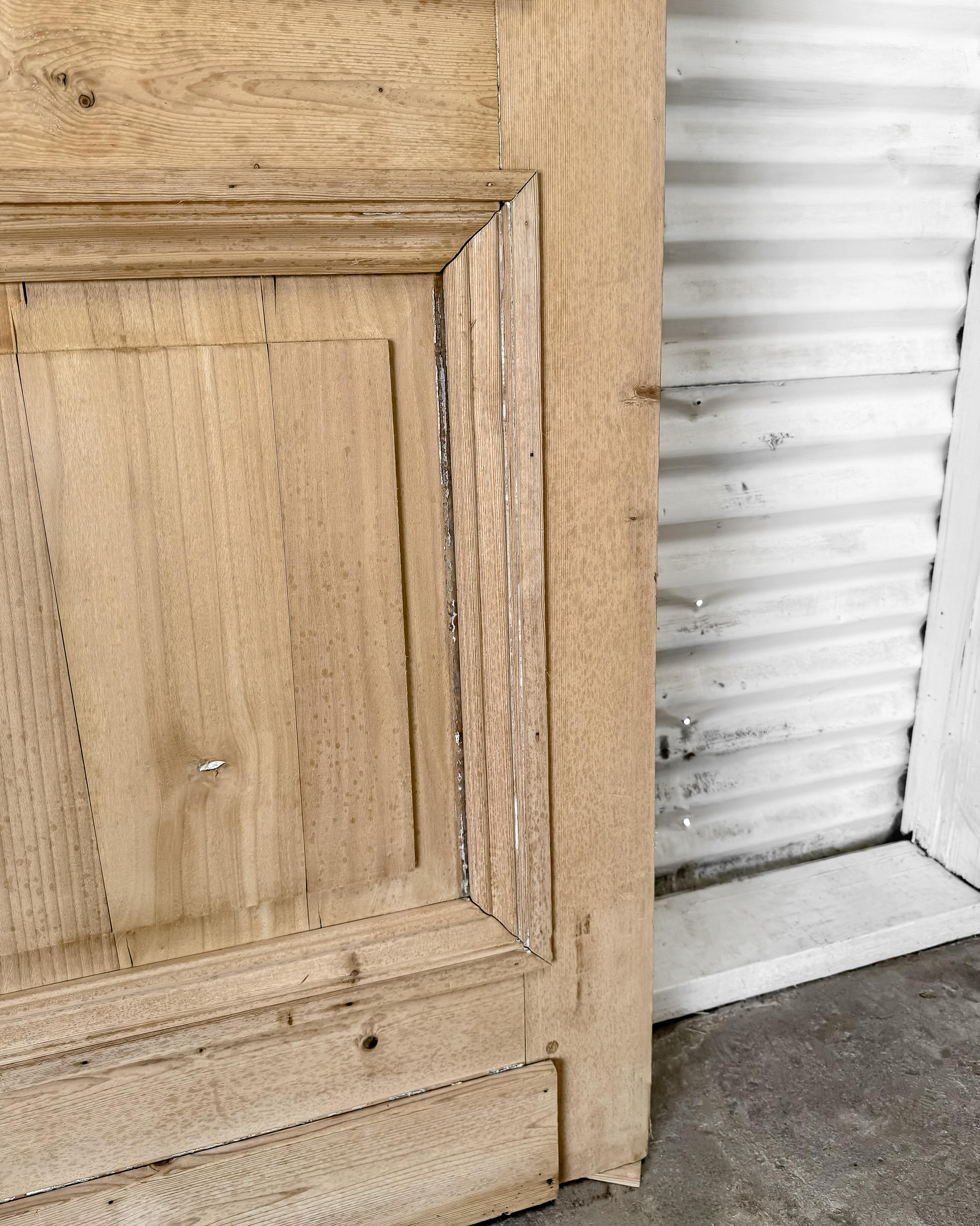 19th Century Reclaimed Belgian 2 Panel Interior Pine Door 9