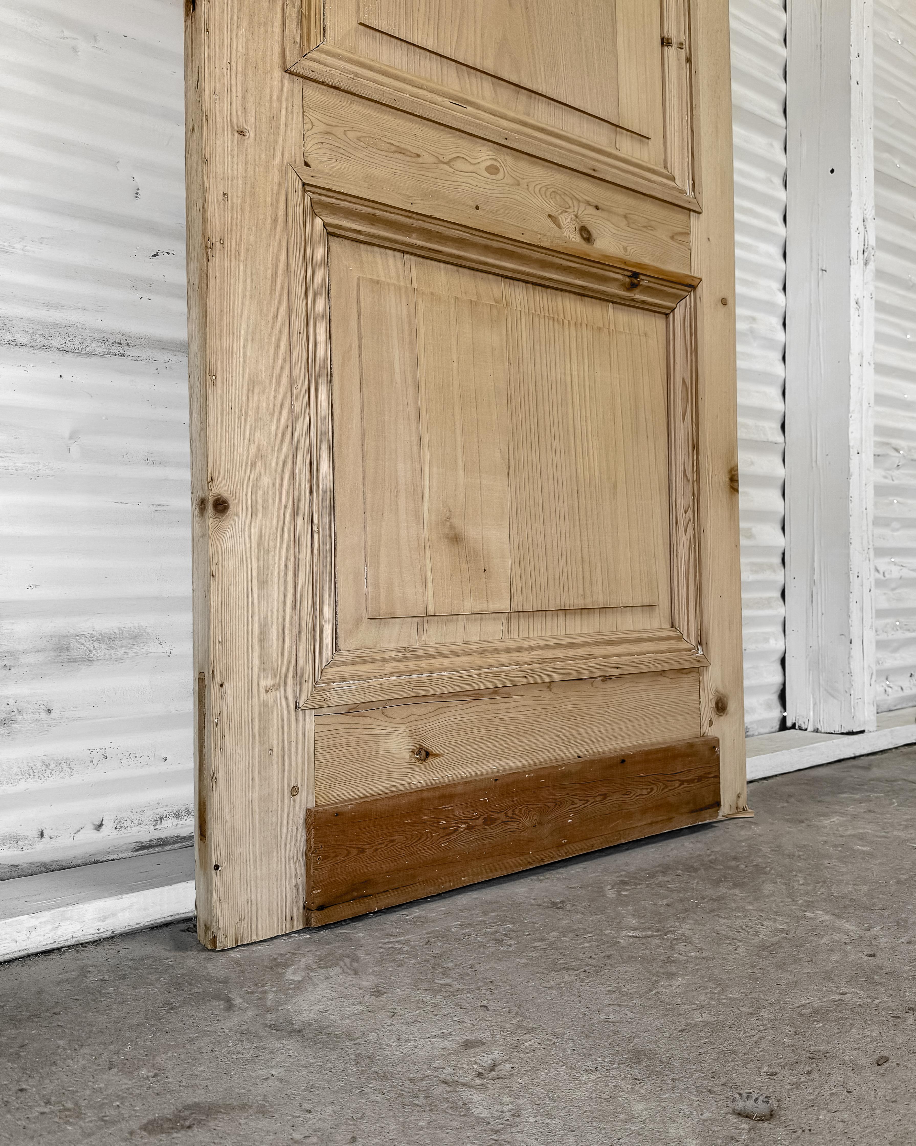 19th Century Reclaimed Belgian 2 Panel Interior Pine Door 5