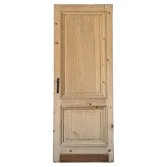19th Century Reclaimed Belgian 2 Panel Interior Pine Door