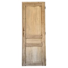 19th Century Reclaimed Belgian 3 Panel Interior Pine Door