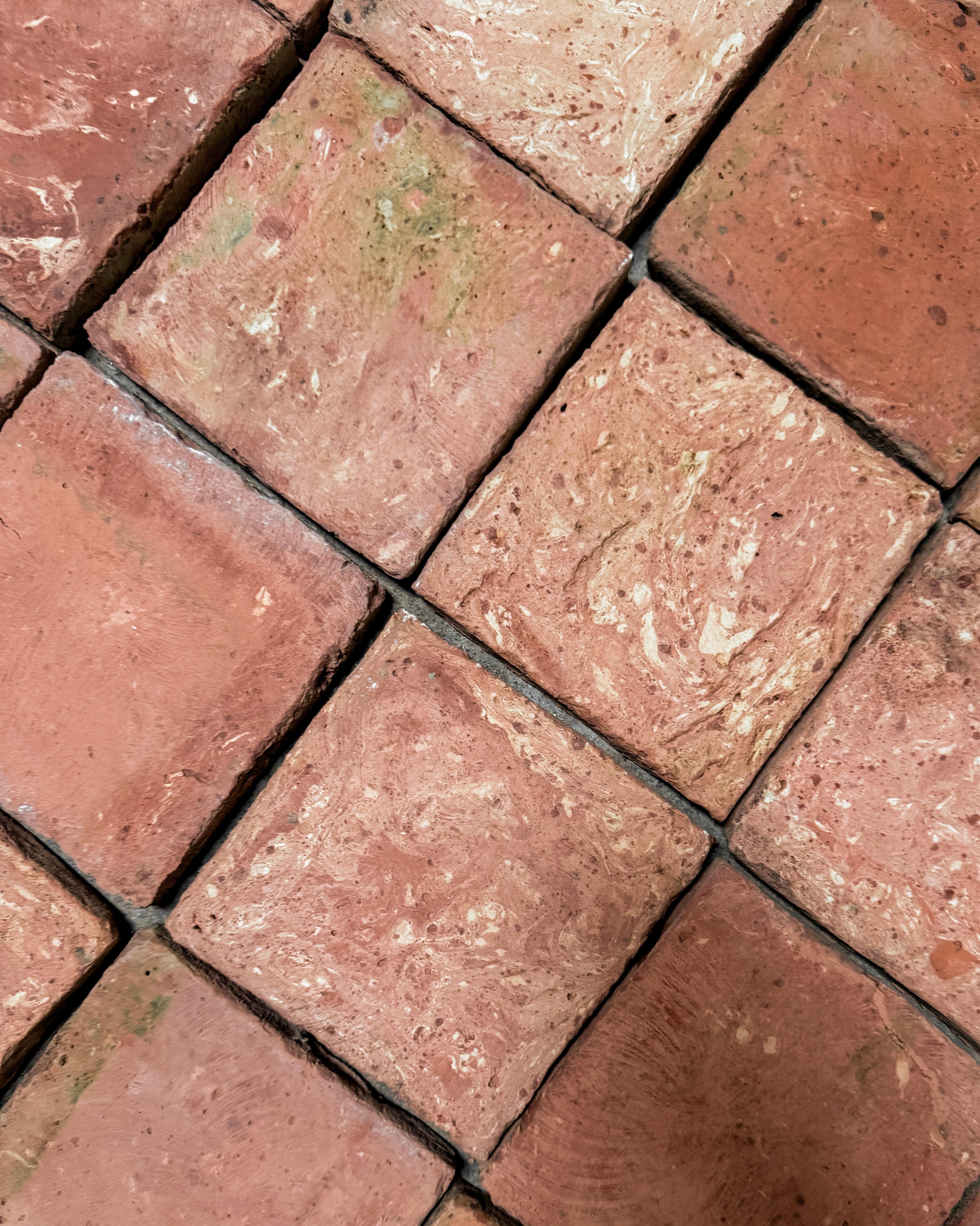 Piastrelle in terracotta francese recuperate del XIX secolo, 18 SF in vendita 1