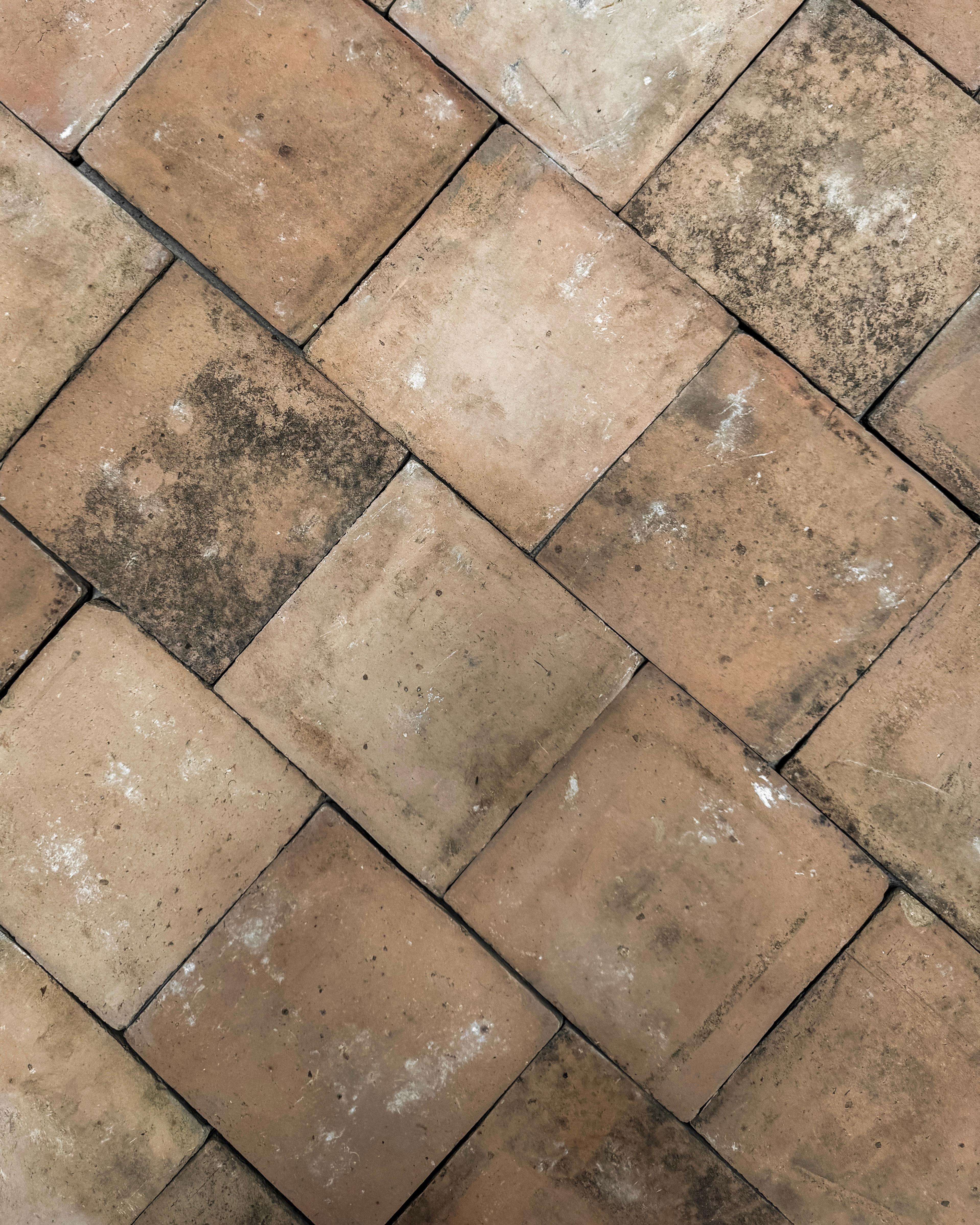 Recycelte französische Terrakotta-Kacheln aus dem 19. Jahrhundert, 46 SF im Angebot 5