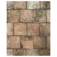 Antique 19th Century Reclaimed French Terracotta Tiles, 46 SF