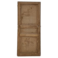 19th Century French Wardrobe Door, Reclaimed Fir with Beveled Trim