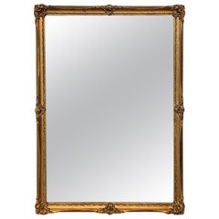 19th Century Rectangular French Napoleon III Giltwood Mirror