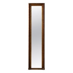 19th Century Rectangular Wall Mirror, Wood and Glass, France, Antique