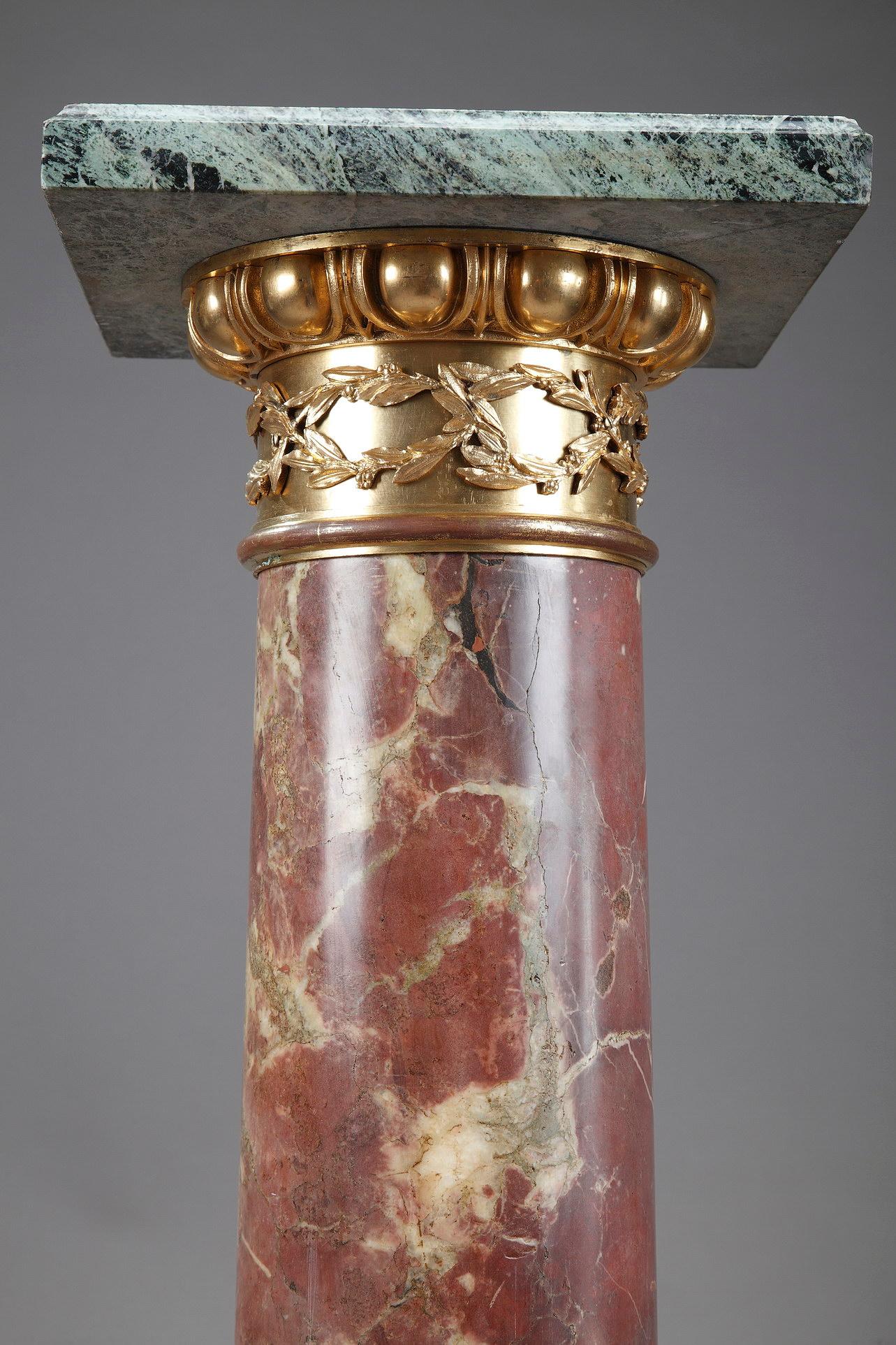 19th Century Red and Green Marble Pedestal 6