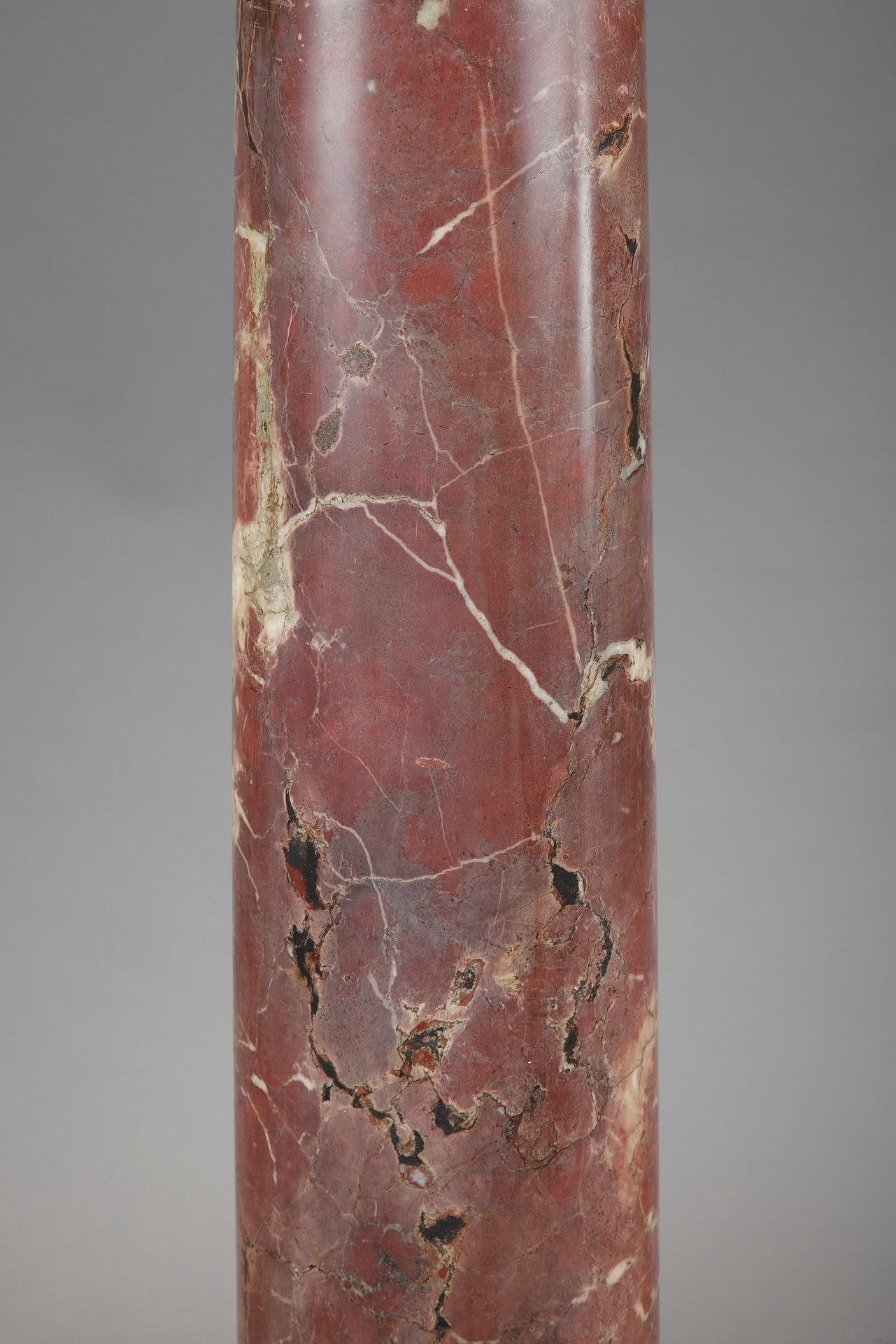 19th Century Red and Green Marble Pedestal 8