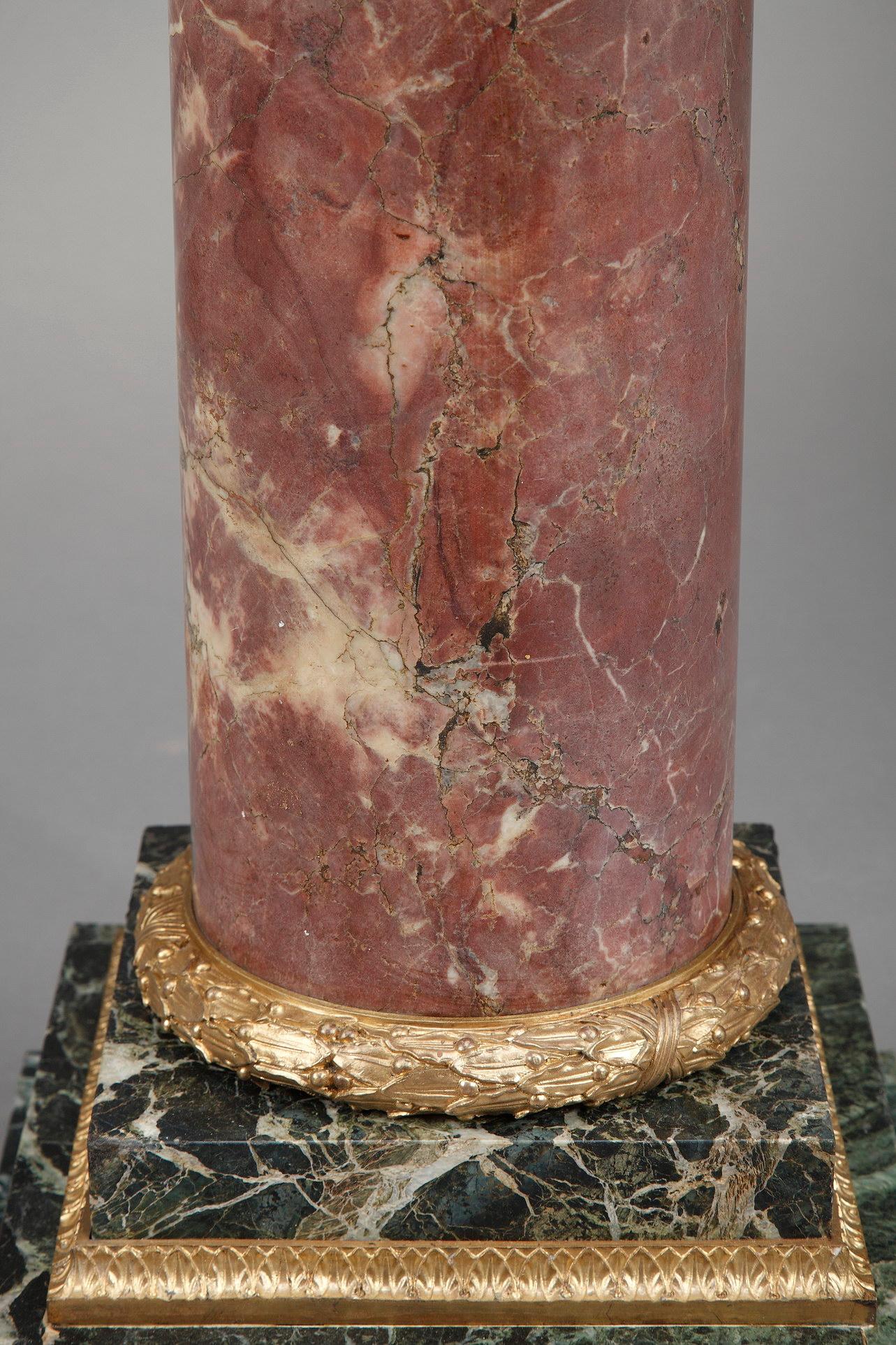 19th Century Red and Green Marble Pedestal 11