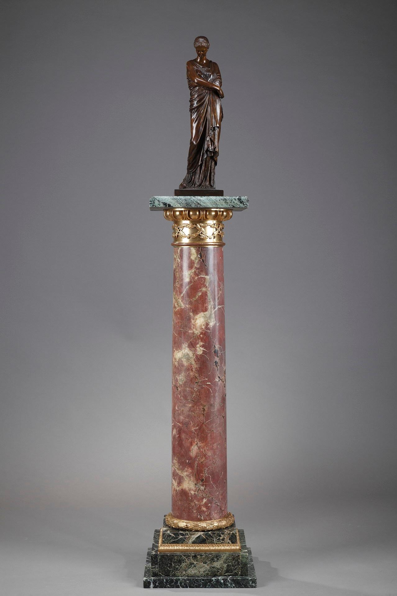 19th Century Red and Green Marble Pedestal 13