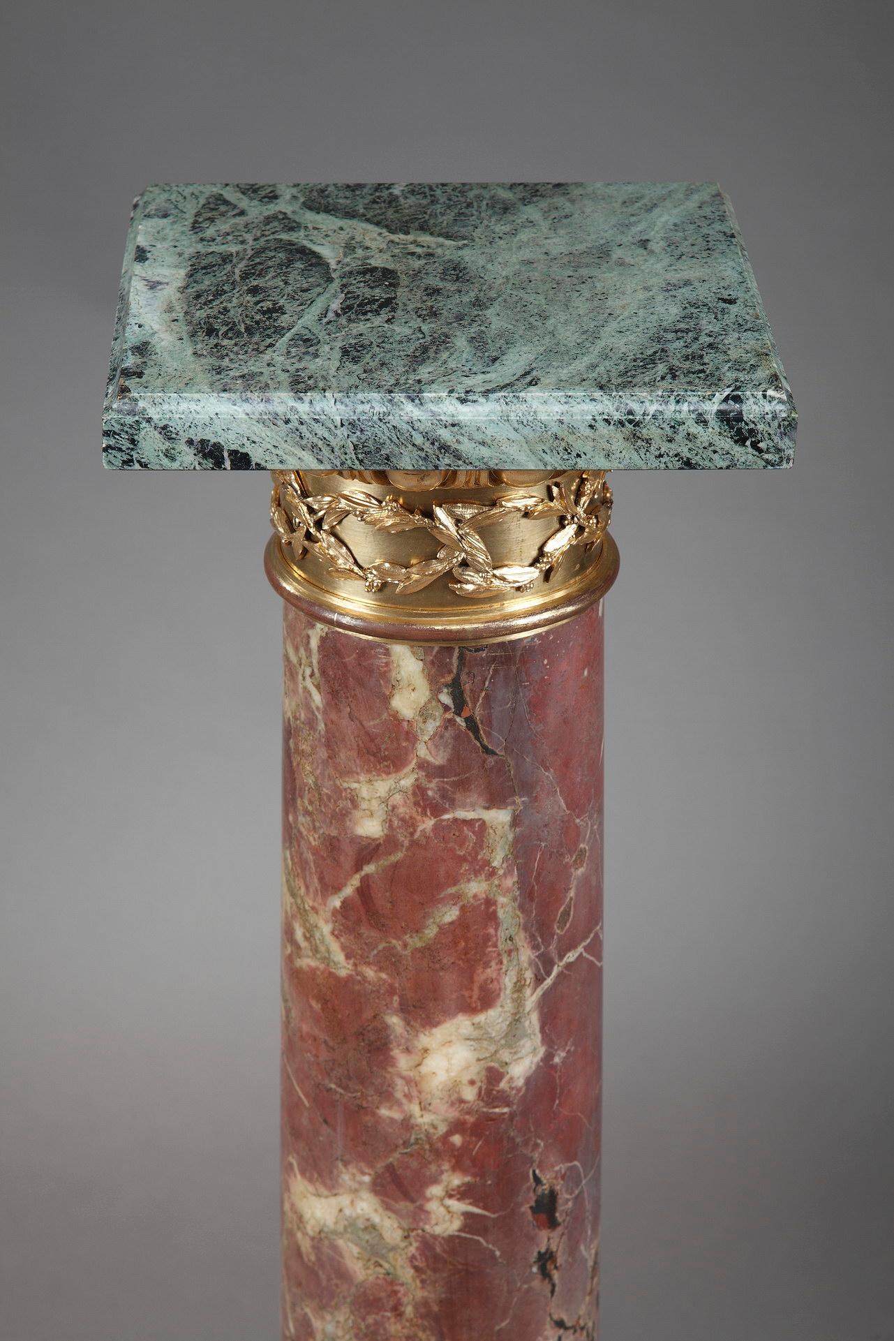 19th Century Red and Green Marble Pedestal 2