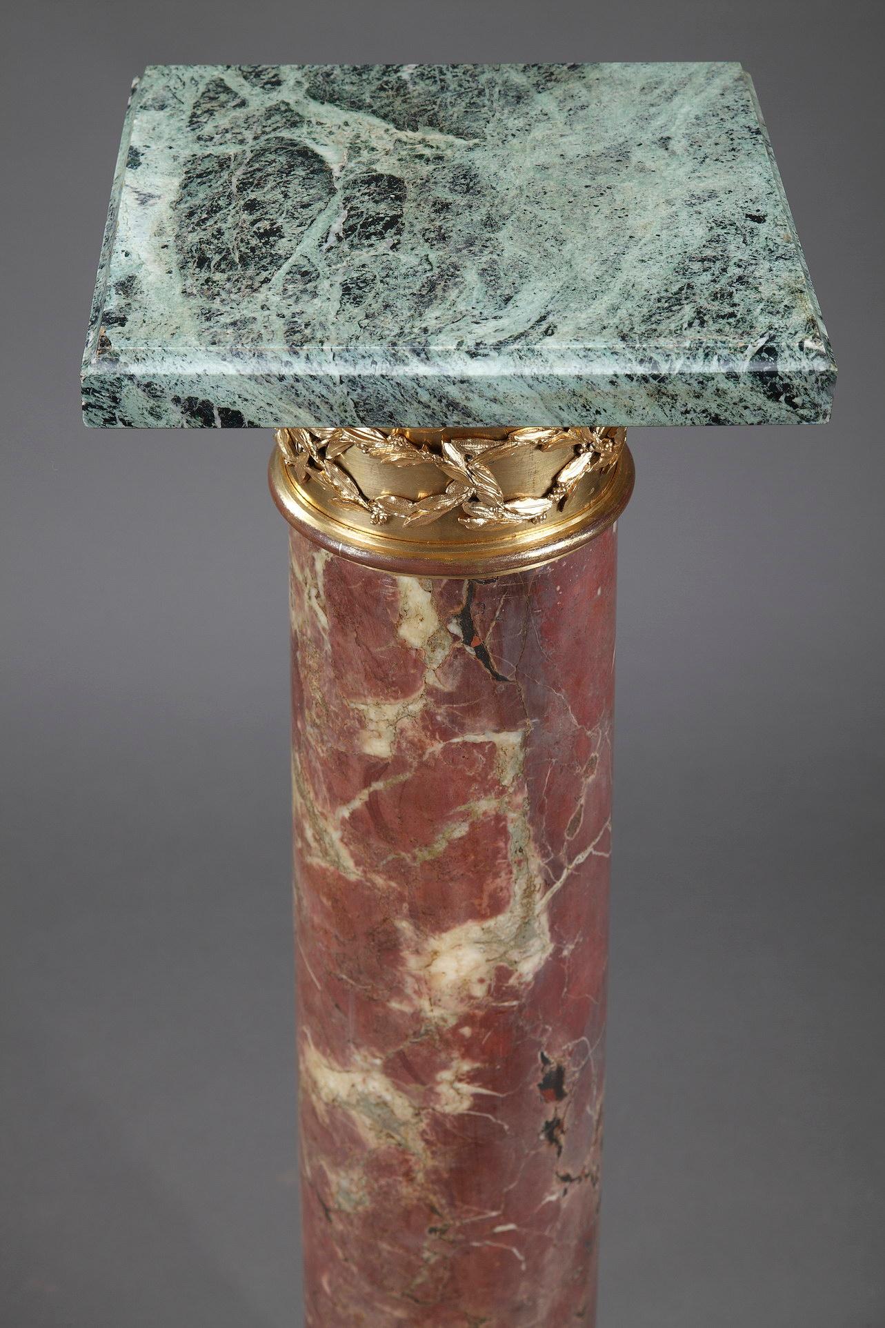 19th Century Red and Green Marble Pedestal 4