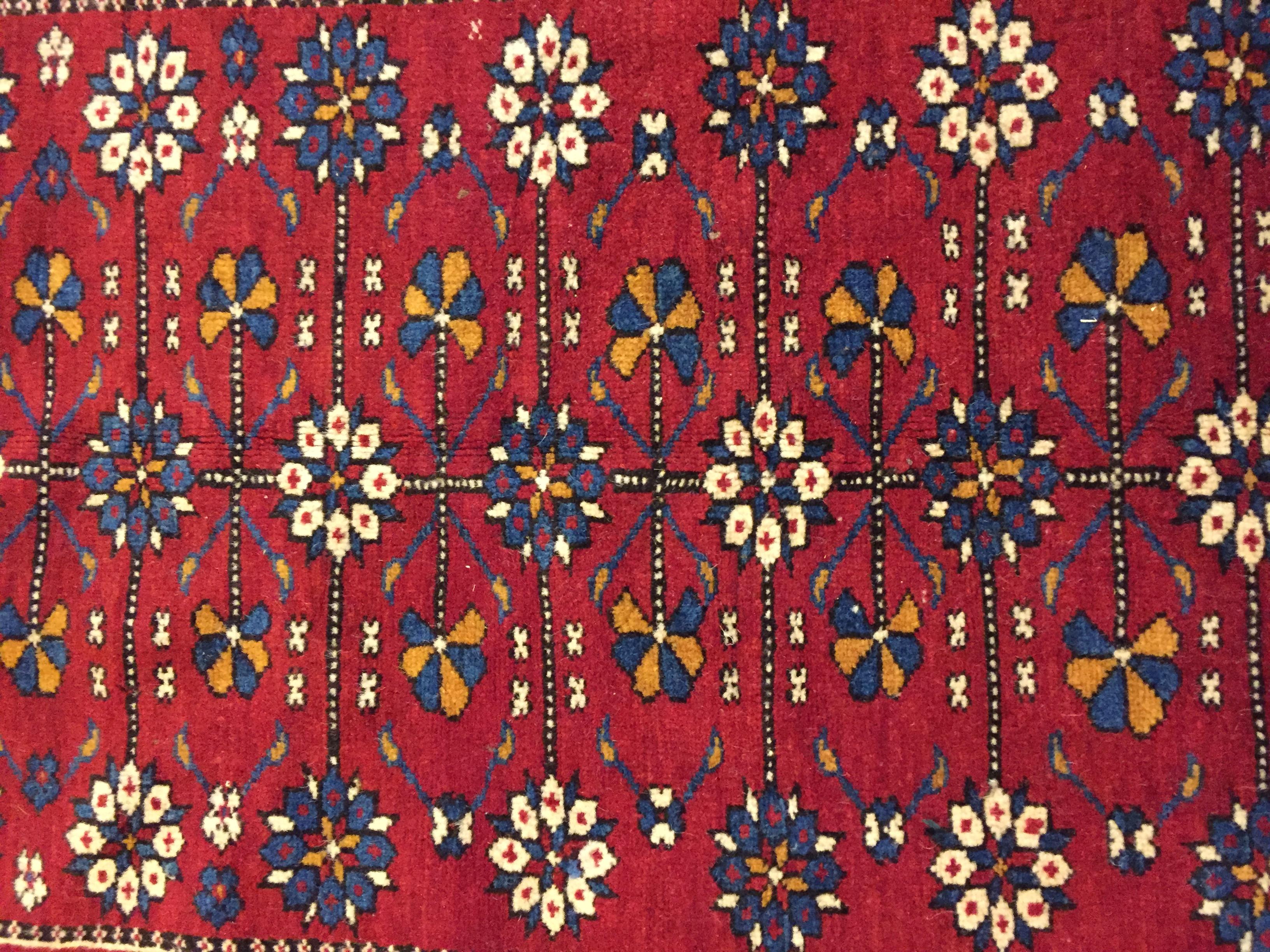 Tapis du Caucase Shirwan en laine rouge et jaune Mina-Khani du 19ème siècle, vers les années 1890 en vente 4