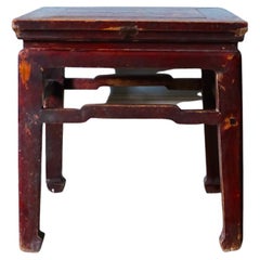 19th Century Red Chinese Side Table