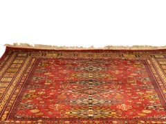 19th-Century Red Ciammakale Persian Rug  128 x 92.5 inches