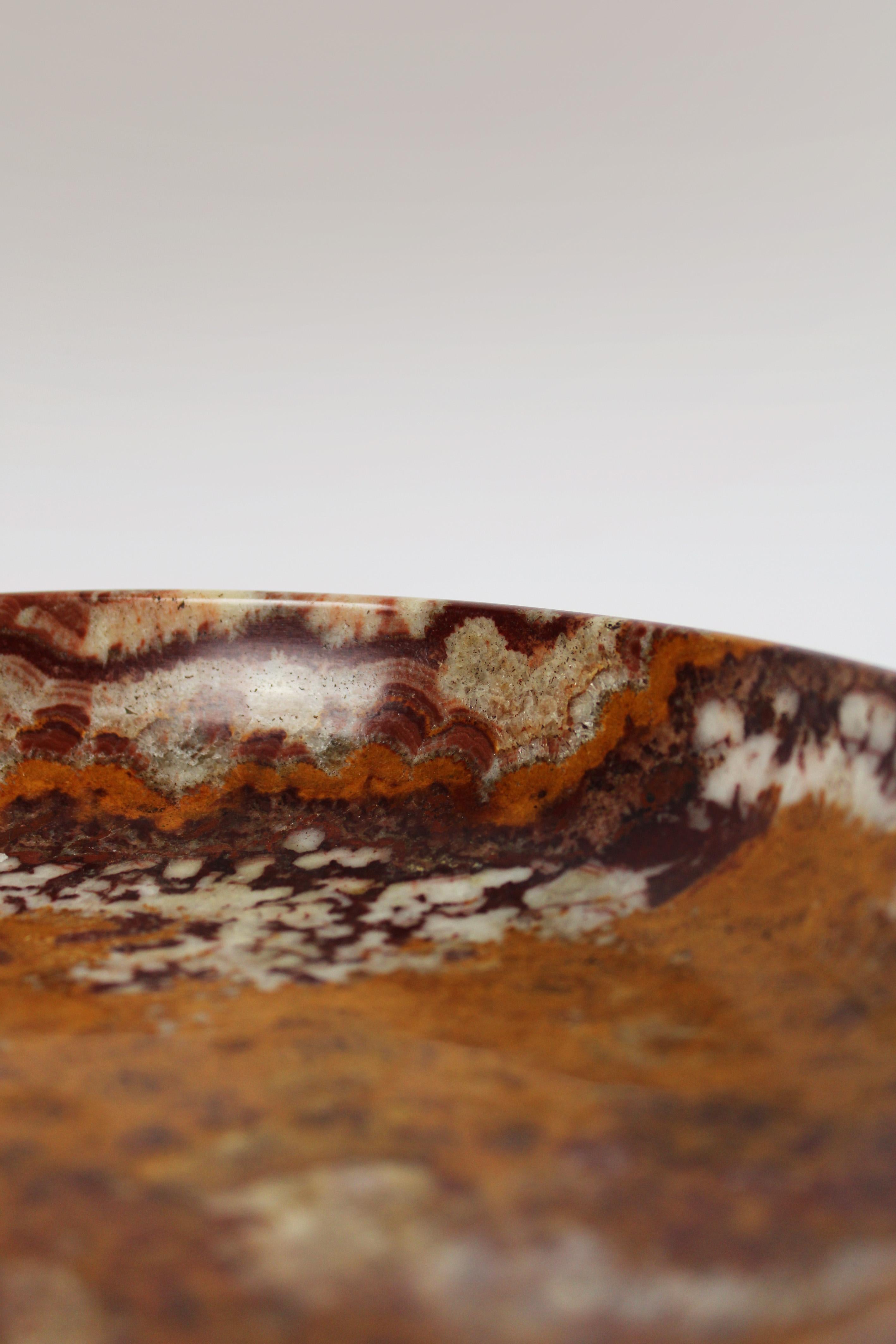 19th Century Red Italian Jasper Marble Tazza Centerpiece Grand Tour Souvenir For Sale 6