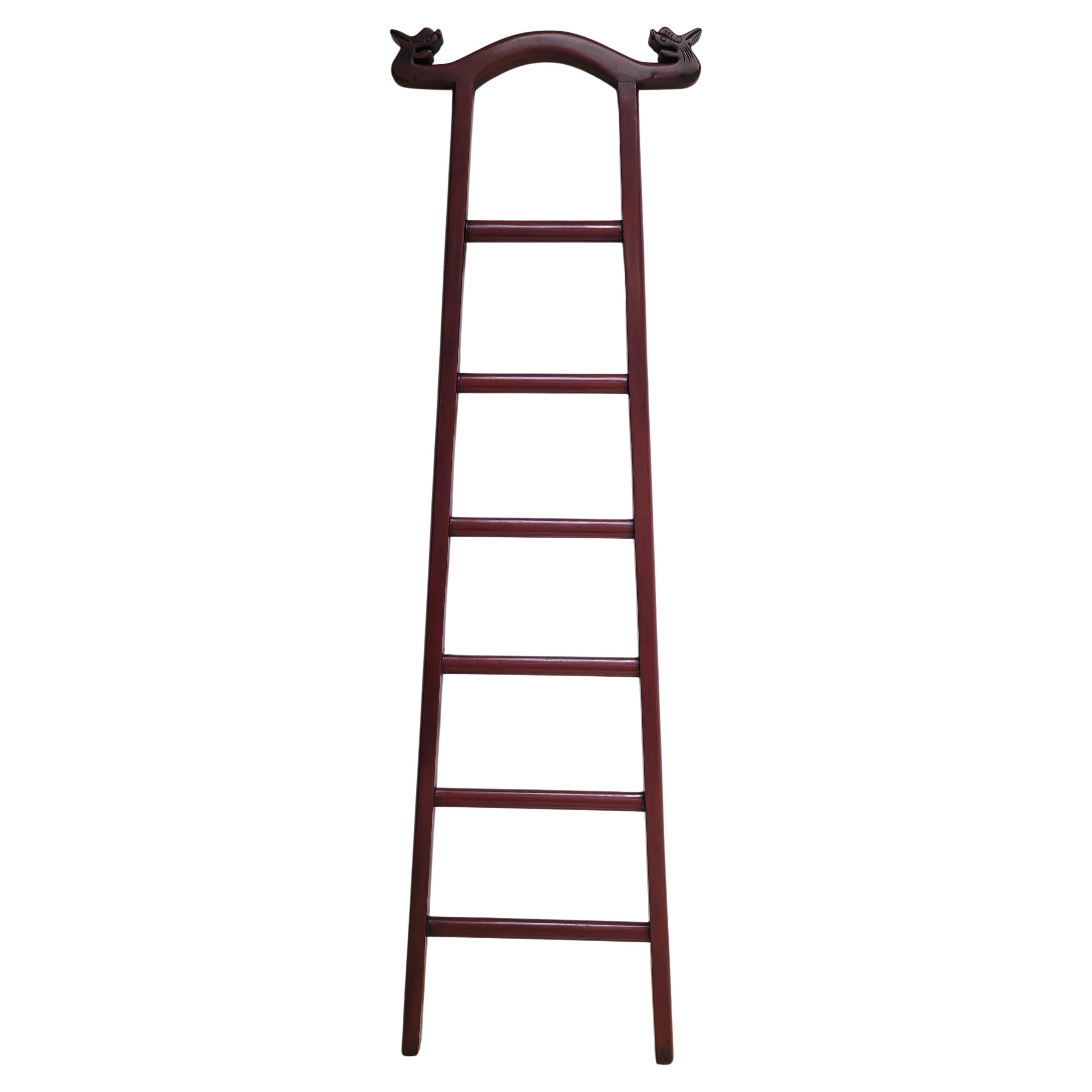19th Century Red Lacquer Ladder For Sale