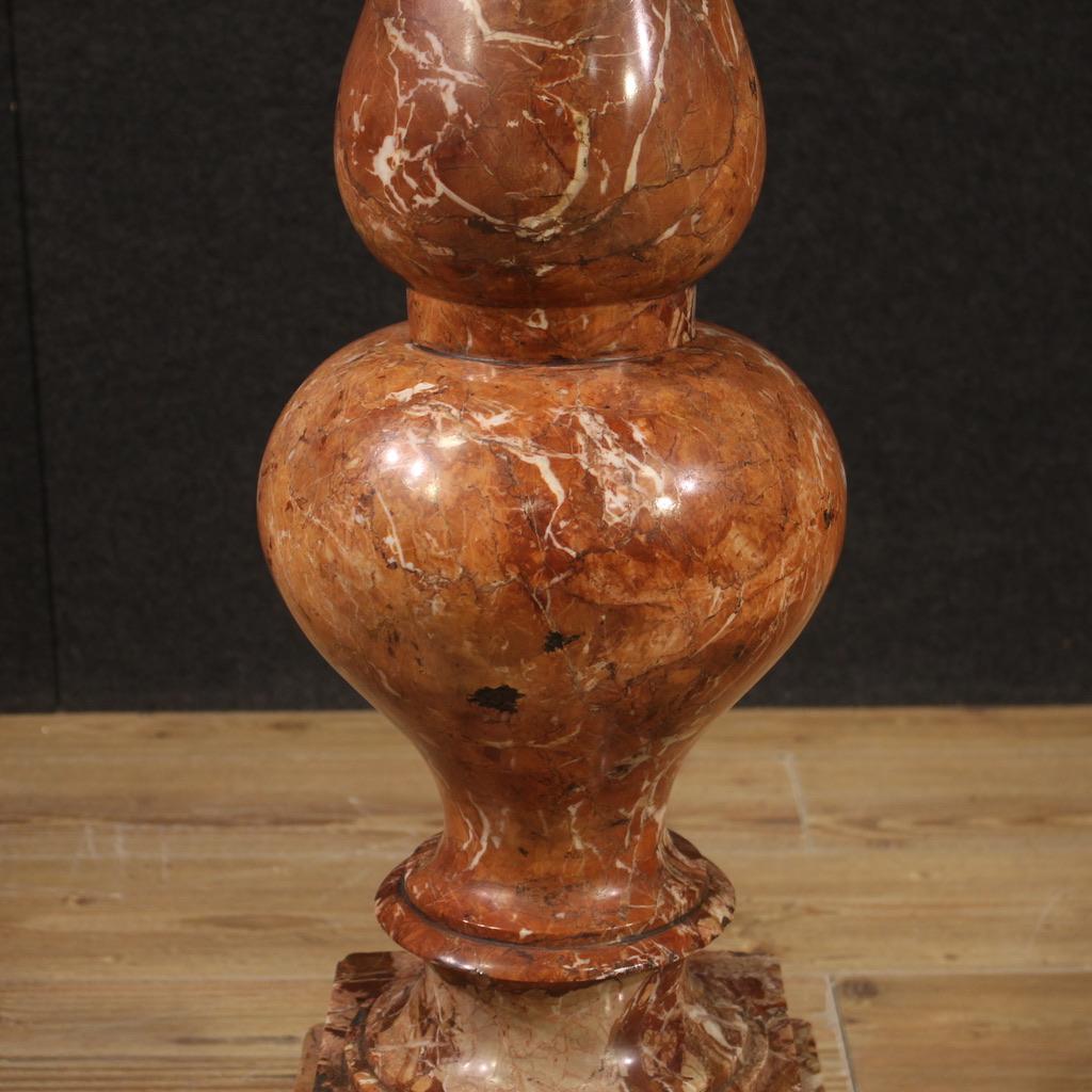 19th Century Red Marble Italian Antique Tub Holy Water Font, 1870 For Sale 4