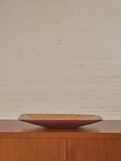 19th Century Red Painted Wooden Trencher