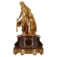 19th century red stone clock