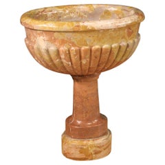 19th Century Red Verona Marble Antique Italian Holy Water Font Tub, 1880s