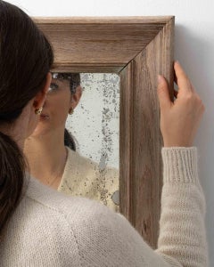 19th Century Red Wood Oak Mirror