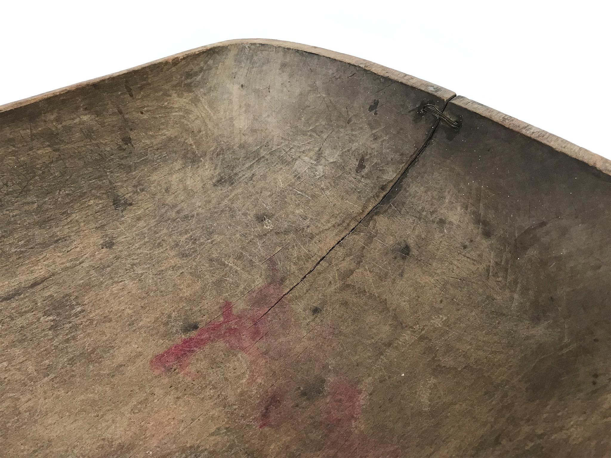 19th Century Red Wooden Bowl 1