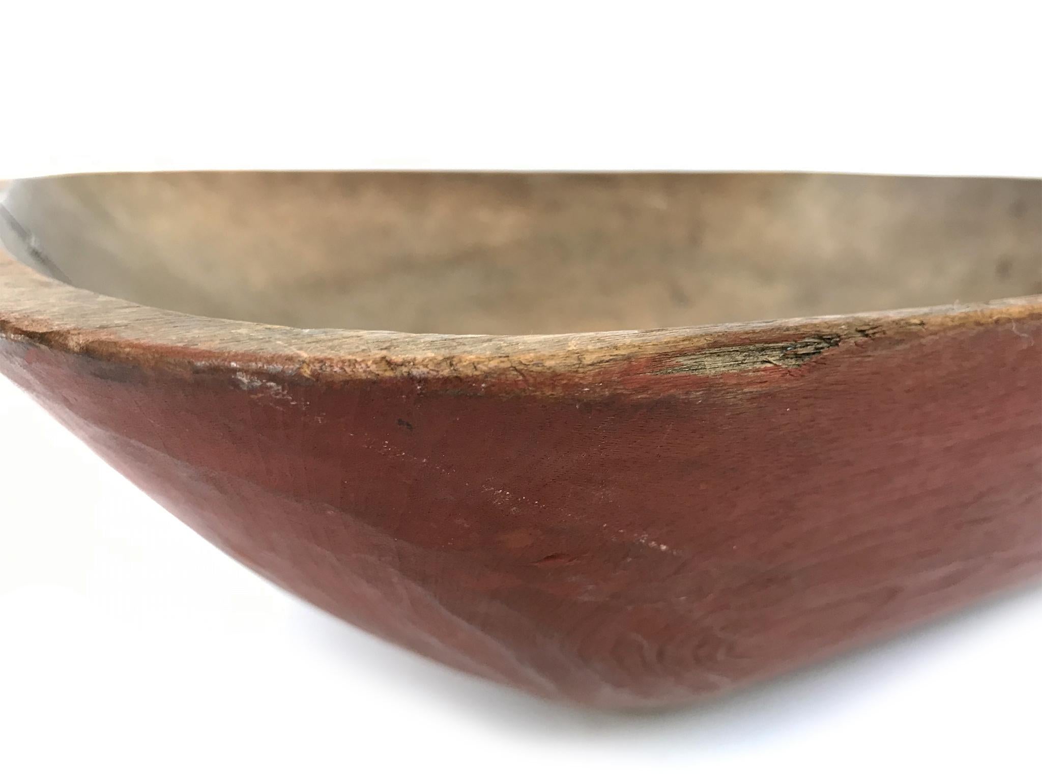 19th Century Red Wooden Bowl 2