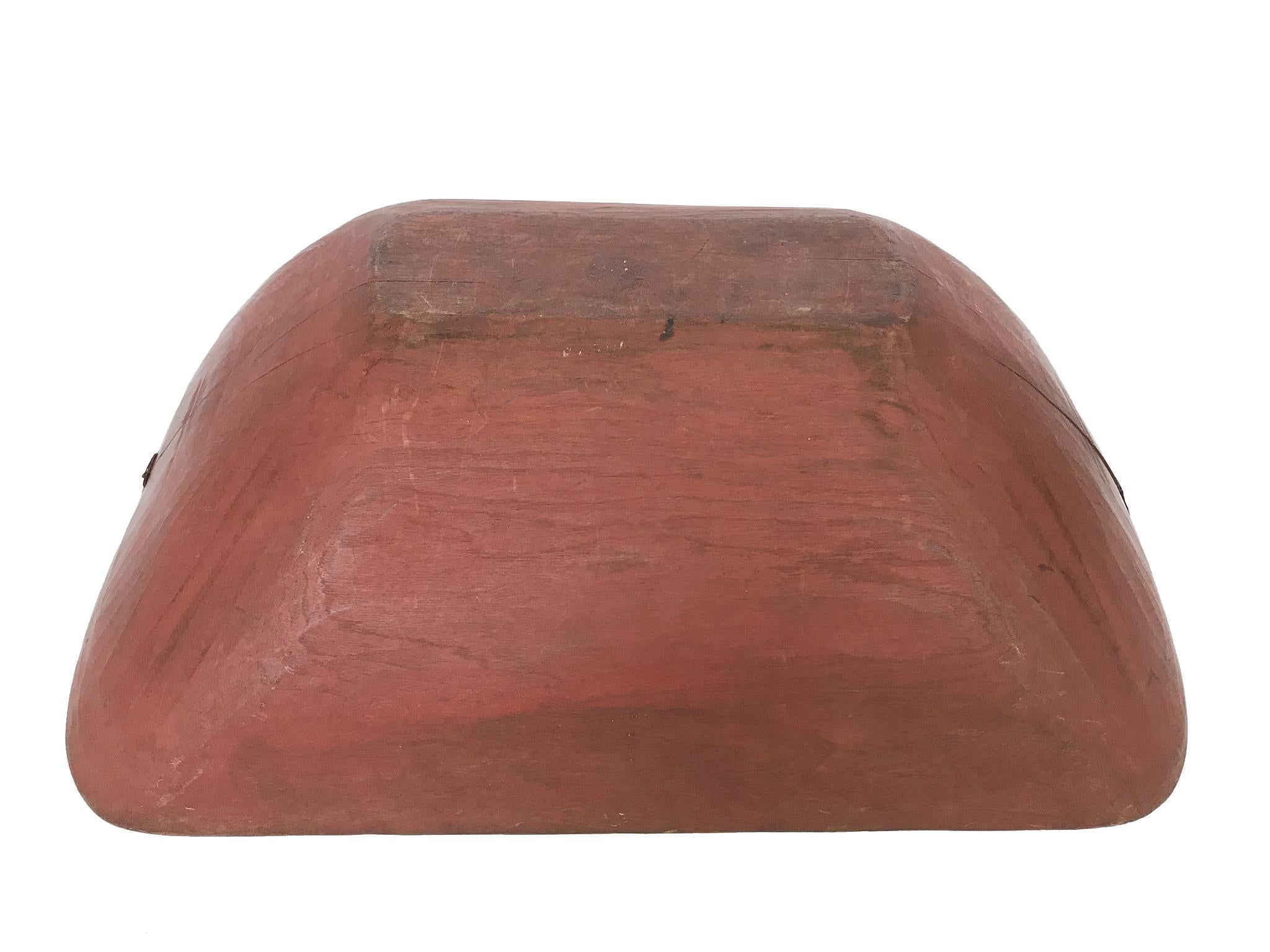 19th Century Red Wooden Bowl 3